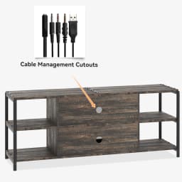 TV Stand for 65+ Inch, Farmhouse TV Stand, Entertainment Center with Storage Cabinet and Mesh Doors Console Cabinet