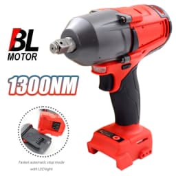 1300NM Large Torque Cordless Wrench Brushless Electric Impact Wrench Repair Power Tools Car Truck