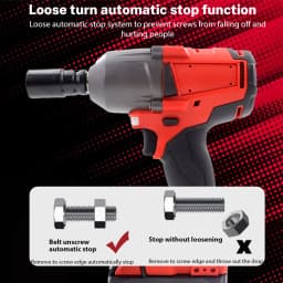 1300NM Large Torque Cordless Wrench Brushless Electric Impact Wrench Repair Power Tools Car Truck