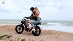 Adult Electric Bike 250W Motor 20” Fat Tire E-bike 48V 15.6AH+13AH Dual Battery Hydraulic Brake Full Suspension ElectricBicycle