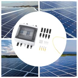 2-String Solar Combiner Box IP65 Rated w/25A Circuit Breaker 1000V DC Surge Protection for PV Systems, Solar Combiner Box