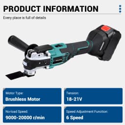 Drillpro Electric Brushless Oscillating 6 Speed Trimmer Saw Electric Grinder Multifunction Power Tool For Makita 18V Battery