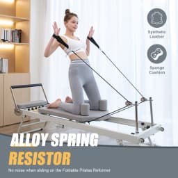 Home Pilates Reformer Adjustable Core Training Bed Exercise Equipment Foldable Compact Workout Machine