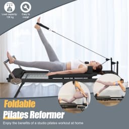 Home Pilates Reformer Adjustable Core Training Bed Exercise Equipment Foldable Compact Workout Machine