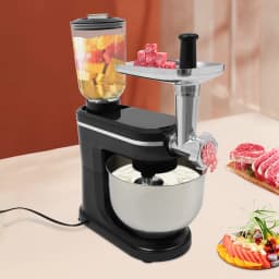 Food Processor Stainless Steel Bowl 6 L 1500 W Dough Hook Beat Whisk Stainless Steel Continuous Shredder StandMixerMultifunction