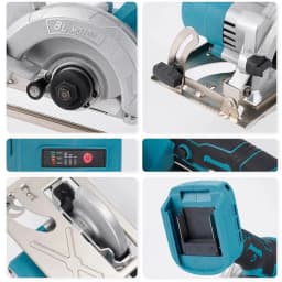 6500R/MIN 5-Inch 125MM Cordless Blue Circular Saw Brushless Motor Multi Angle Cutting Suitable For 18V Battery Power Tools