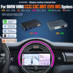 AUTOTOP CarPlay Android Auto Decoder Box For BMW Mini R55 R56 R57 R58 R59 R60 R61 F54 F55 Clubman Countryman Hardtop John CCC CIC NBT EVO BIS System