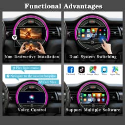 AUTOTOP CarPlay Android Auto Decoder Box For BMW Mini R55 R56 R57 R58 R59 R60 R61 F54 F55 Clubman Countryman Hardtop John CCC CIC NBT EVO BIS System