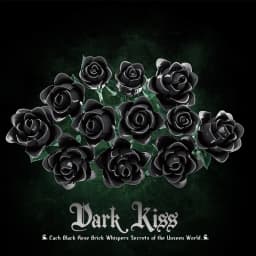 12PC Black Rose Building Blocks Plant Bouquet Simulated Roses Flowers Gothic Decoration Home Display Holiday Gifts Kids Toys