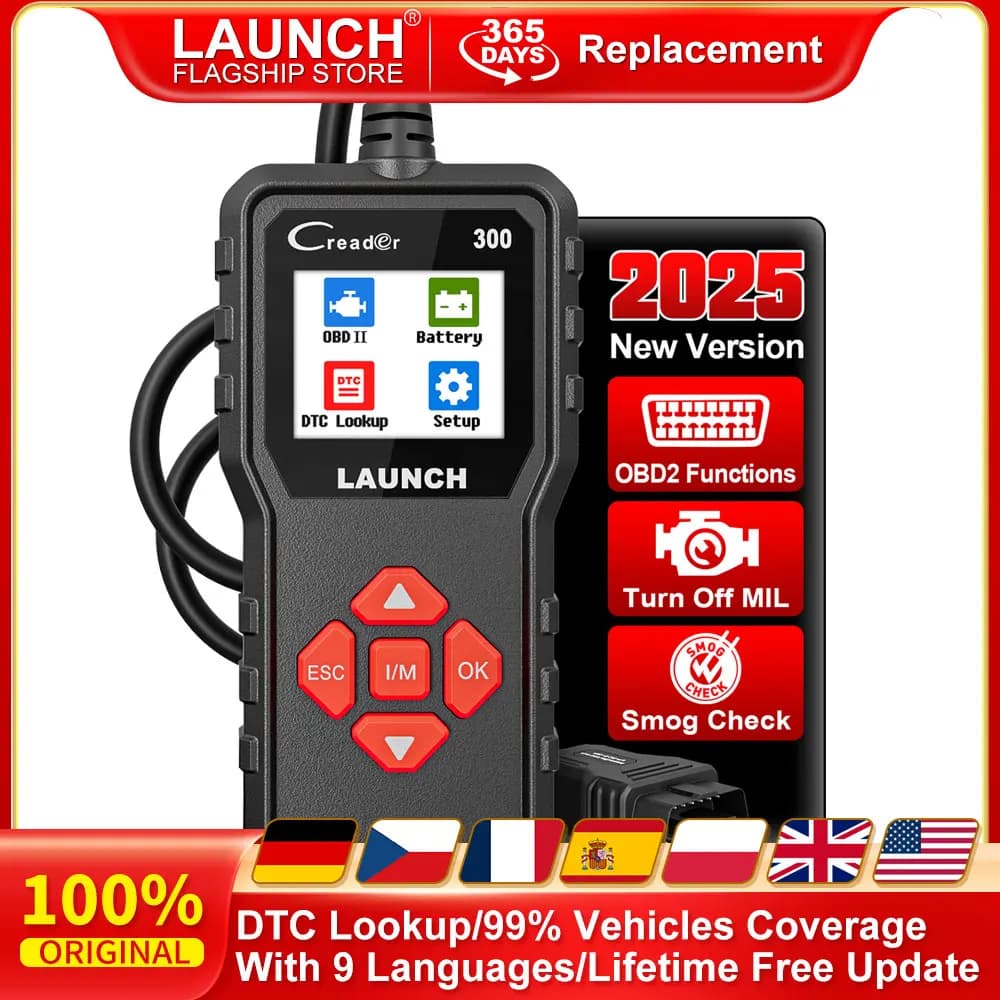 LAUNCH X431 CR300 OBD2 Scanner Auto Car Code Reader DTC Lookup Diagnostic Tool Engine Check Free Update Online