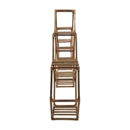 Multi-tier Hexagonal Plant Stand Flower Wood Display Rack Storage Shelf Plant Shelves For Living Rooms Balconies 231*25*97cm