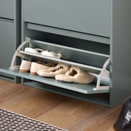 SoBuy FSR165-H 3 flap shoe shelf shoe cabinet narrow shoe rack with 6 shelf surfaces shoe chest of drawers