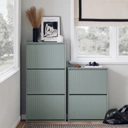 SoBuy FSR165-H 3 flap shoe shelf shoe cabinet narrow shoe rack with 6 shelf surfaces shoe chest of drawers