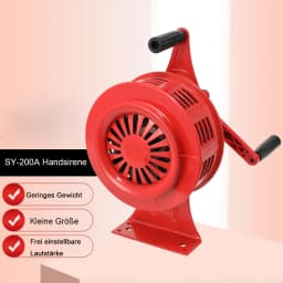 Air Raid Alarm Air Raid Siren Hand Crank Siren Aluminium Alloy 120dB Alarm Air Raid Tornado Siren Horns Alarm for Emergency
