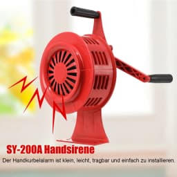 Air Raid Alarm Air Raid Siren Hand Crank Siren Aluminium Alloy 120dB Alarm Air Raid Tornado Siren Horns Alarm for Emergency