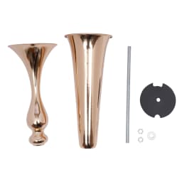 6Pcs 22-in Tall Gold Trumpet Wedding Flower Vases, Tabletop Flower Stand for Wedding Road Lead Anniversary Birthday Party Decor