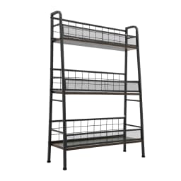 3-tier Record Storage Shelf with 4 Adjustable Feet Record Holder for Placing Letters, Magazines, Books