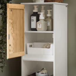SoBuy BZR127-W High wardrobe bathroom wardrobe bath wardrobe narrow bathroom shelf bathroom wardrobe bathroom furniture BHT approx. 33x165x33