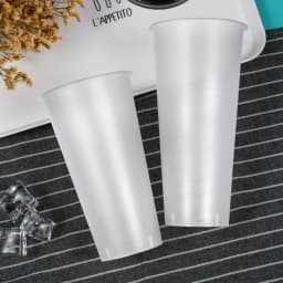 SAEIV 520/700ml Party Cups with Lid - High quality PP cups for DIY cocktails and other drinks, BPA free, -20℃ to 100