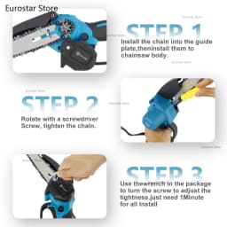 OTOOLSION Brushless Cordless Saw 6 Inch Powerful 20V Portable Brushless Cordless Chain Saw for Wood Cutting and Pruning Trees