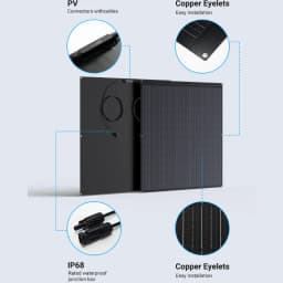 High-Efficiency ETFE Monocrystalline 240W 2-Piece/4-Piece (480W/960W) Output Flexible Solar Panel for Balcony, RV, and Camping Charging System