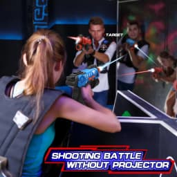 CSTAG Projector Duck UFO Hunting Shooting Game Kids Gifts Toy For Boys Laser Tag Infrared Mini Pistol Guns Battle Game Indoor