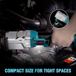 Brushless Right Angle Wrench 500N·m Powerful Torque Cordless Electric Wrench 90 Degree Ratchet Wrench 3CM Ultra Narrow Head