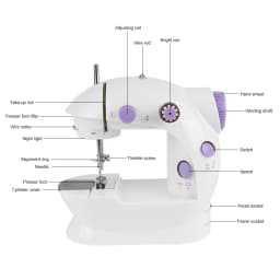 Mini Sewing Machine, Portable Sewing Machine with Light, Electric Sewing Machine, Easy to Use for Beginners and DIYers