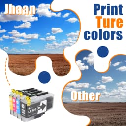 Jhaan LC426 LC426XL Cartridges Compatible with Brother MFC-J4335DW MFC-J4340DW MFC-J4535DW MFC-J4540DW(4Pack)
