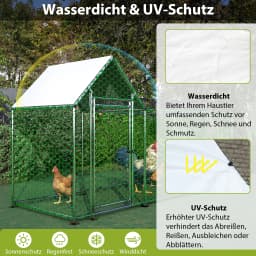 DIY Chicken Coop,Pet Enclosure Rabbits Guinea Pigs Metal Cage Expansion 3x1x1.5m Puppy Kennel House Exercise Training Dogs House