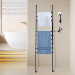 150W Electric Towel Warmer Stainless Steel Waterproof Fast Heating - 9-Bar Baked Paint & IPX4& 45-70℃ Precision Control