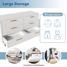 3-Layer Storage Cabinet with 6 Removable Drawers Large Capacity Multifunctional Storage Chest for Home Living Room Bookshelf Box