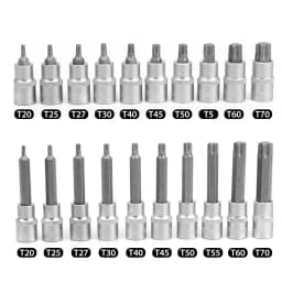 32pc Socket Wrench Set interior Torx nuts Bits Car tool set 1/2 inch Tool Nut screw Auto Repair Tool Female Drill Bit Wrench Set