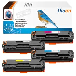 Jhaan 125A Toner Cartridges Compatible with HP125A CB540A CB541A CB542A CB543A for HP Color Laserjet CM1312 CP1215 CP1514 CP1515