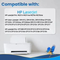 Jhaan 125A Toner Cartridges Compatible with HP125A CB540A CB541A CB542A CB543A for HP Color Laserjet CM1312 CP1215 CP1514 CP1515