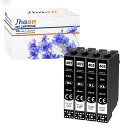 Jhaan 405 405 XL Cartridges Compatible with 405 405XL Black for Epson WF-4820 Printer Cartridges WF-4820DWF WF-3820