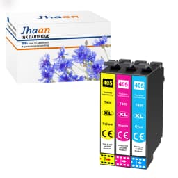 Jhaan 405 405 XL Cartridges Compatible with 405 405XL Black for Epson WF-4820 Printer Cartridges WF-4820DWF WF-3820