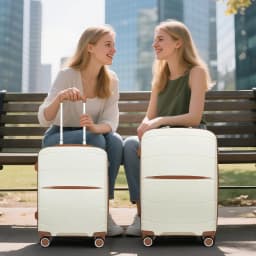 S/M/L Kono Carry-On Suitcase - Lightweight Polypropylene Hardside Trolley Luggage with 4 Spinner Wheels & Tsa Lock