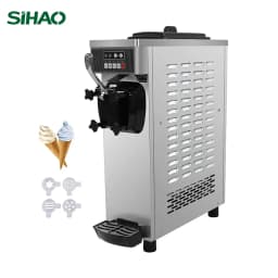 SIHAO Desktop single head ice cream machine 8116F 220V European plug fresh-keeping puffing shortage alarm suitable for catering