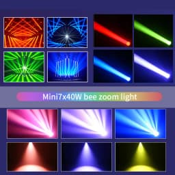 Bee Eye 7x40W 4 In1 RGBW LED Beam + Wash Zoom Testa Mobile DMX per NightClub Dj Disco Party Bar Stage Lighting