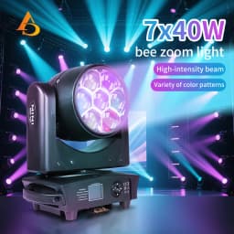 Bee Eye 7x40W 4 In1 RGBW LED Beam + Wash Zoom Testa Mobile DMX per NightClub Dj Disco Party Bar Stage Lighting