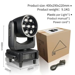 Bee Eye 7x40W 4 In1 RGBW LED Beam + Wash Zoom Testa Mobile DMX per NightClub Dj Disco Party Bar Stage Lighting