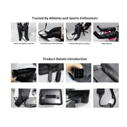 Air Compression Massage System 6 Chambers Whole Body Massager Compression Pump Recovery Boots Foot Leg Massage Machine AirWrap