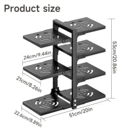 Kitchen Under Sink Storage Pot Holder Multilayer Frying Pan Rice Cooker Storage Rack Adjustable Countertop Floor Storage Shelf