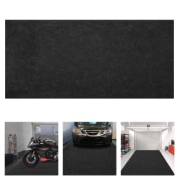 Garage Non-slip Mat Non-woven Cloth PE Dark Grey Waterproof Floor Protection Mat for Garage Warehouse Workshop