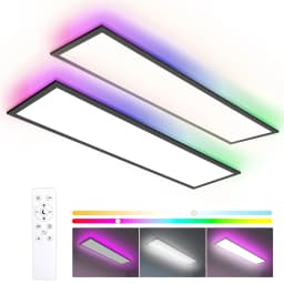 120x30 LED Ceiling Light RGB with Remote, 40W 4800LM Dimmable, Memory Function, 3000K-6500K for Living Room, Bedroom & Office
