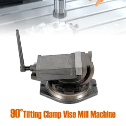 5 Inch Cast Iron Clamp Vise 24KN 360/90° Swivel/Tilt Precision Milling CNC Machine Durable
