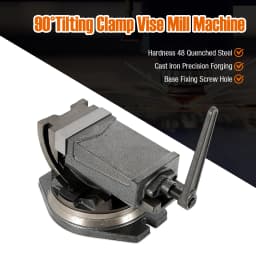 5 Inch Cast Iron Clamp Vise 24KN 360/90° Swivel/Tilt Precision Milling CNC Machine Durable