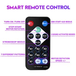 U'King 8PCS UV LED Stage Disco Light Rotating DJ Ball Strobe Remote Sound Control Magic Ball Light Party Club Effect Stage Light
