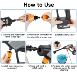 Wireless Car Wash Machine Portable Highpressure Water Gun High-Power Lithium Battery Car Electric Car Wash Machine Household Use
